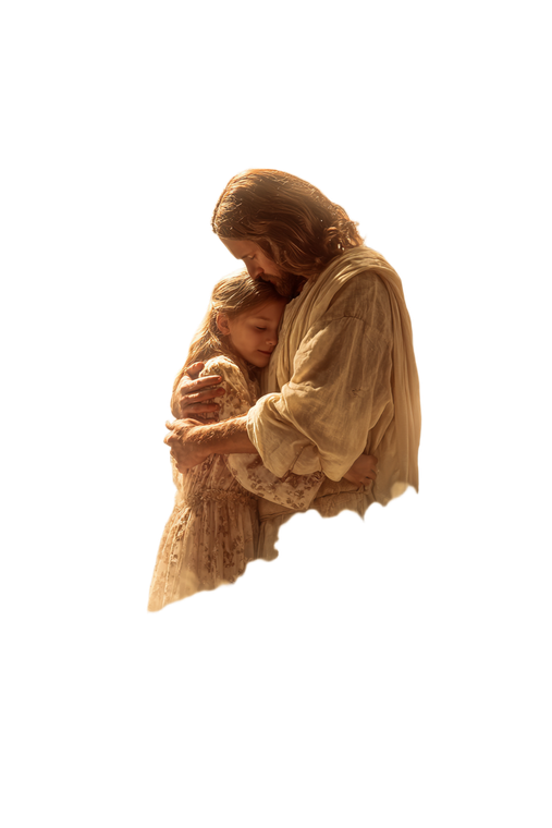 Jesus Hugging Girl V2 Vinyl Car Decal Sticker – Waterproof & UV-Resistant 4.4