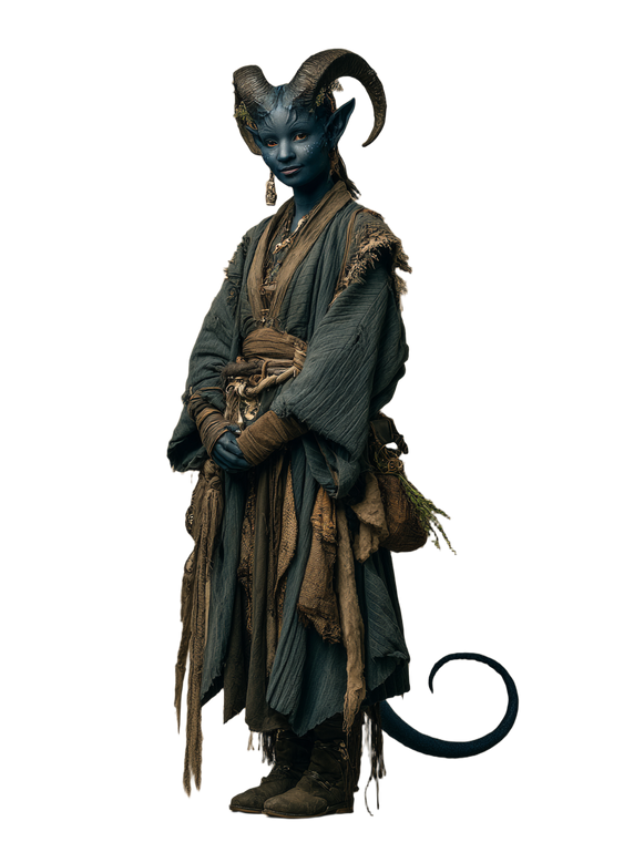 Tiefling Herbalist Druid Vinyl Car Decal Sticker – Waterproof & UV-Resistant 8.213333333333333"
