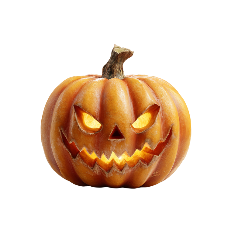 Glowing Halloween Pumpkin Vinyl Car Decal Sticker – Waterproof & UV-Resistant 6.826666666666667"