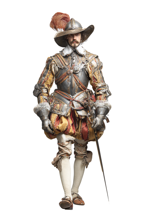 Musketeer Portrait Vinyl Car Decal Sticker – Waterproof & UV-Resistant 4.4