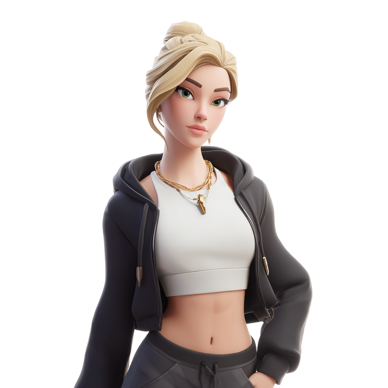 Blonde Fortnite Athlete Vinyl Car Decal Sticker – Waterproof & UV-Resistant 3.4133333333333336"