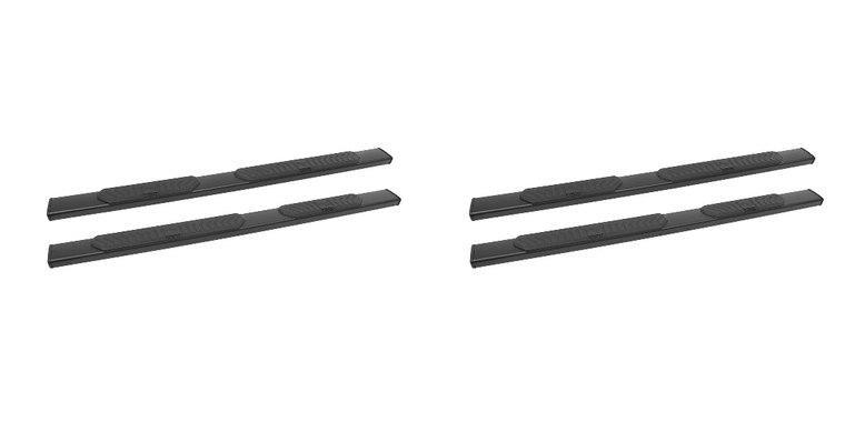 2x Upgrade Your Ride | Westin Automotive R5 5 Inch Black Oval Nerf Bar | Rocker Panel Mount