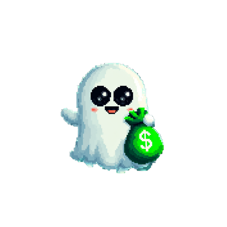 Cute Ghost Character V5 Vinyl Car Decal Sticker – Waterproof & UV-Resistant 3.4133333333333336"