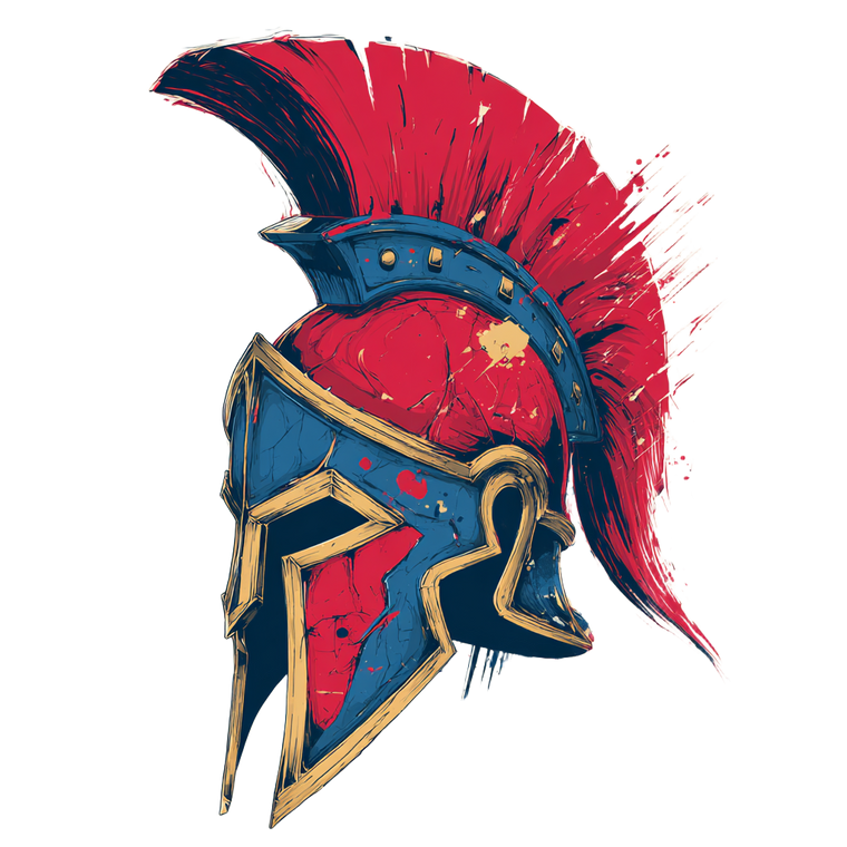 Spartan Helmet Illustration V4 Vinyl Car Decal Sticker – Waterproof & UV-Resistant 6.826666666666667"