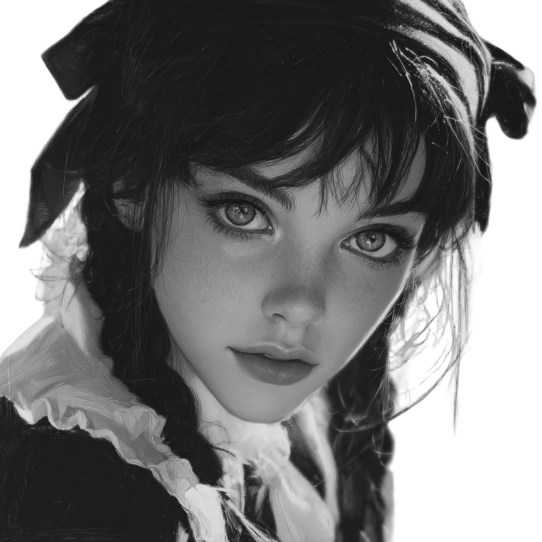 Girl Portrait V8 Vinyl Car Decal Sticker – Waterproof & UV-Resistant 6.826666666666667"