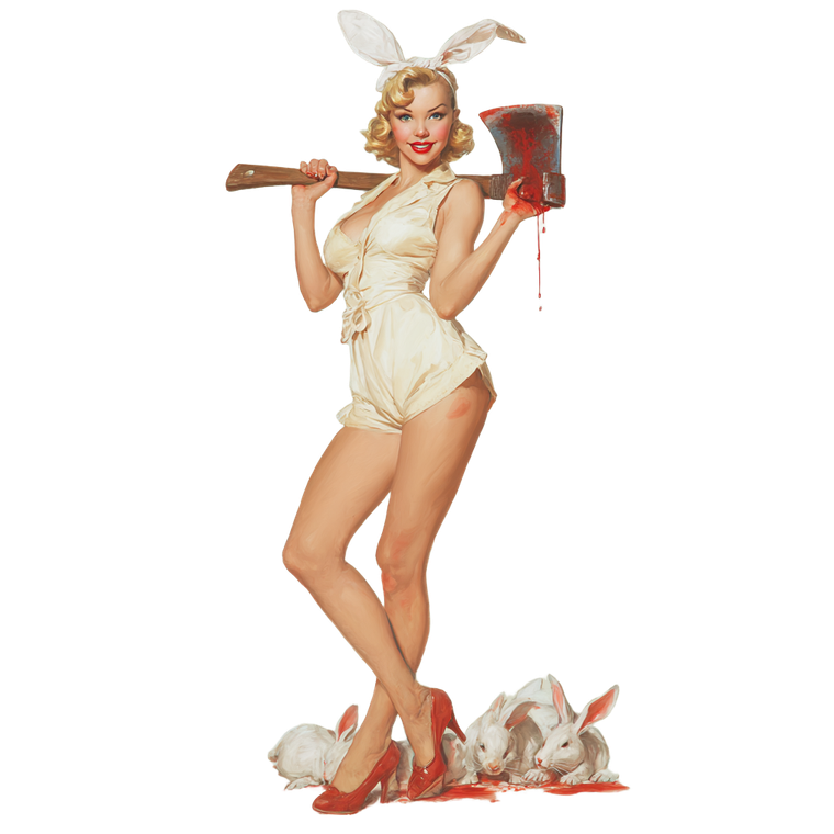 Axe-Wielding Chungus Vinyl Car Decal Sticker – Waterproof & UV-Resistant 6.826666666666667"