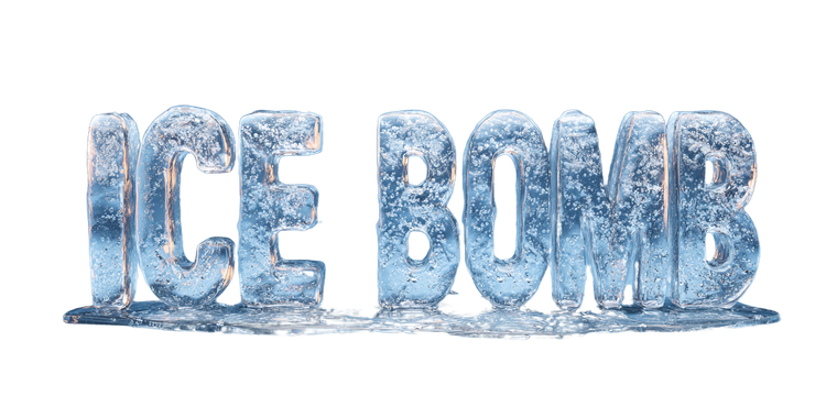 Ice Typography Bomb Vinyl Car Decal Sticker – Waterproof & UV-Resistant 5.12"