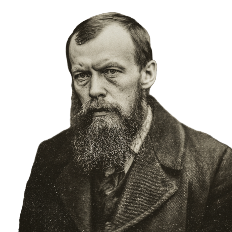 Dostoevsky Portrait V3 Vinyl Car Decal Sticker – Waterproof & UV-Resistant 3.4133333333333336"