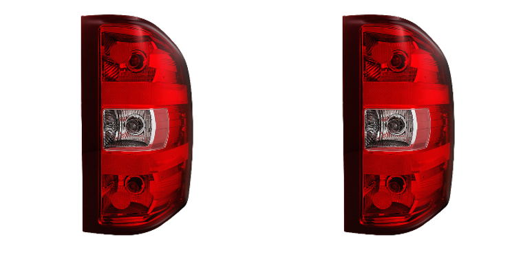 2x Brighten Up Your Ride with Xtune Tail Light Assembly | Black Housing, Red Lens | Fits Various 2007-2014 Chevrolet Models