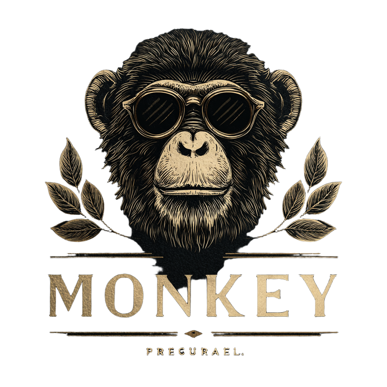 Monkey Logo Vinyl Car Decal Sticker – Waterproof & UV-Resistant 3.4133333333333336"