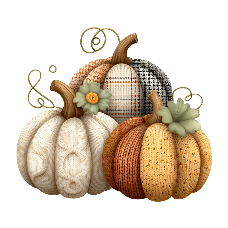 Textured Whimsical Pumpkins Vinyl Car Decal Sticker – Waterproof & UV-Resistant 6.826666666666667"