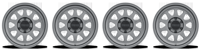 4x Method Race Wheels 17x8.5 Gloss Titanium Wheel | 0 Offset, 4.75 Backspacing