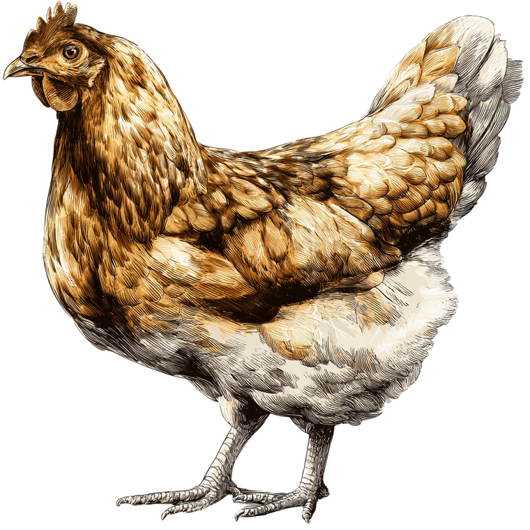 Hand-Drawn Chicken Vinyl Car Decal Sticker – Waterproof & UV-Resistant 6.826666666666667"