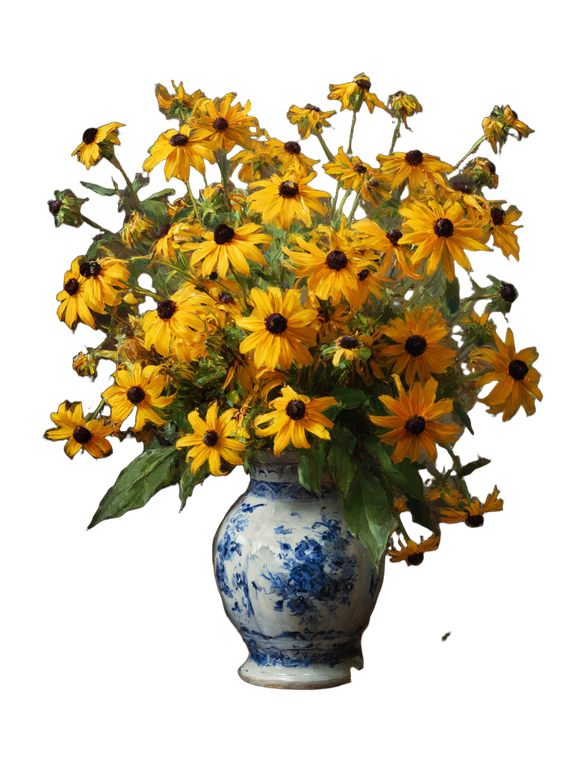 Black Eyed Susans V3 Vinyl Car Decal Sticker – Waterproof & UV-Resistant 8.213333333333333"
