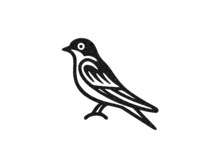 Barn Swallow Logo Vinyl Car Decal Sticker – Waterproof & UV-Resistant 6.1866666666666665"