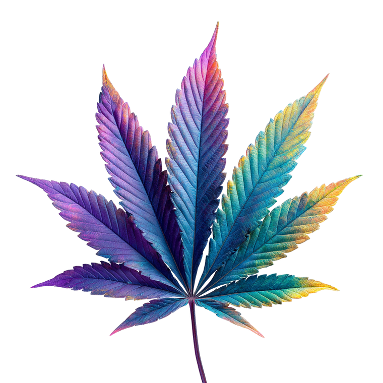 Colorful Cannabis Leaf Vinyl Car Decal Sticker – Waterproof & UV-Resistant 6.826666666666667"