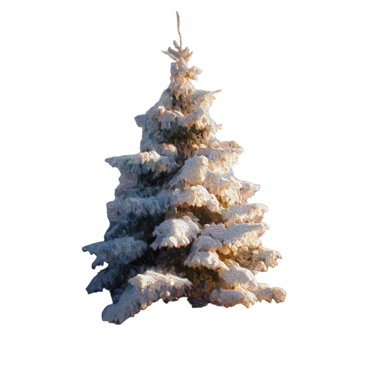 Snowy Christmas Tree V5 Vinyl Car Decal Sticker – Waterproof & UV-Resistant 3.4133333333333336"