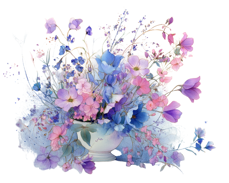 Floral Watercolor Bouquet V10 Vinyl Car Decal Sticker – Waterproof & UV-Resistant 6.