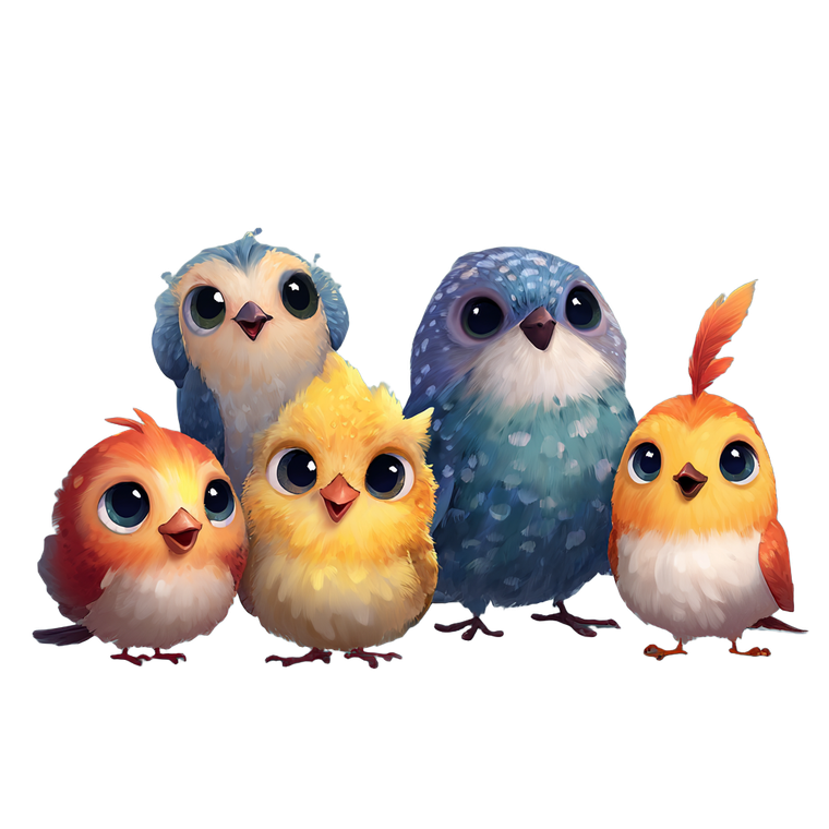 Cartoon Birds Vinyl Car Decal Sticker – Waterproof & UV-Resistant 3.4133333333333336"