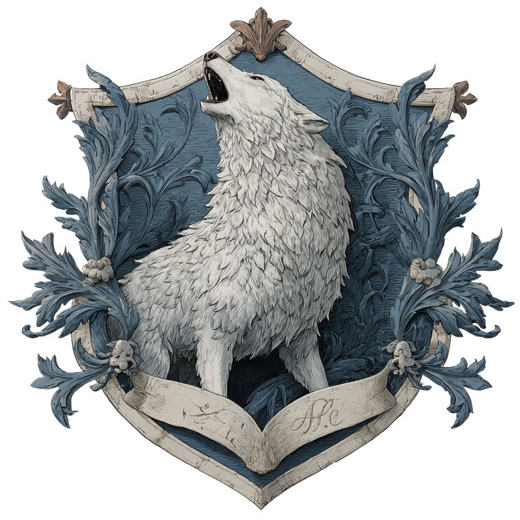 Howling Wolf Crest Vinyl Car Decal Sticker – Waterproof & UV-Resistant 3.4133333333333336"