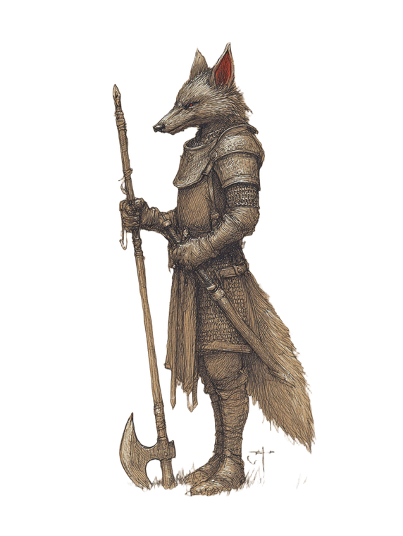 Fantasy Fox Warrior V3 Vinyl Car Decal Sticker – Waterproof & UV-Resistant 8.213333333333333"