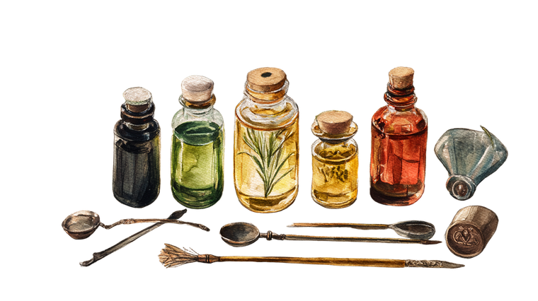Essential Oil Bottles V2 Vinyl Car Decal Sticker – Waterproof & UV-Resistant 2.72"