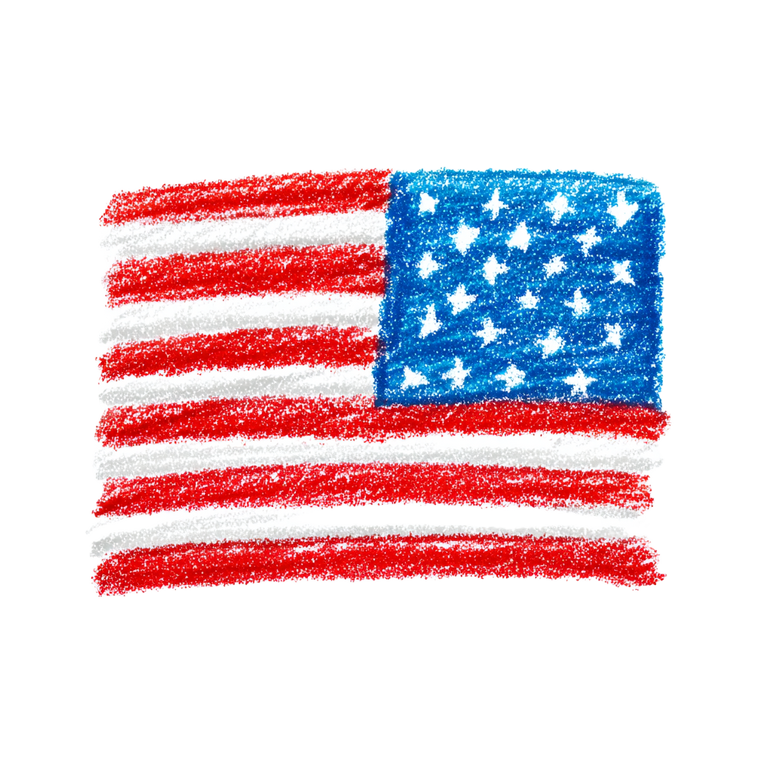 Child'S Flag Drawing Vinyl Car Decal Sticker – Waterproof & UV-Resistant 3.4133333333333336"