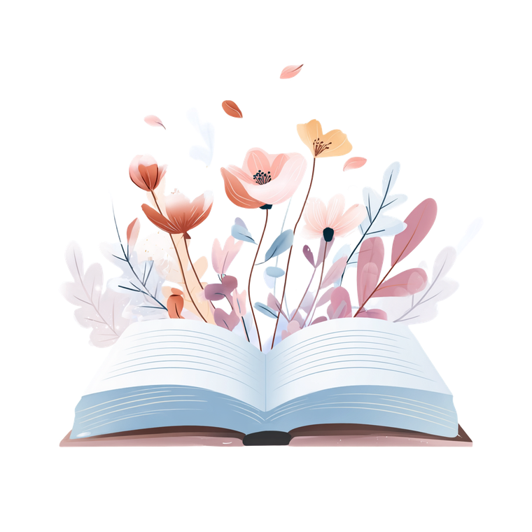 Flower Book Illustration Vinyl Car Decal Sticker – Waterproof & UV-Resistant 6.826666666666667"