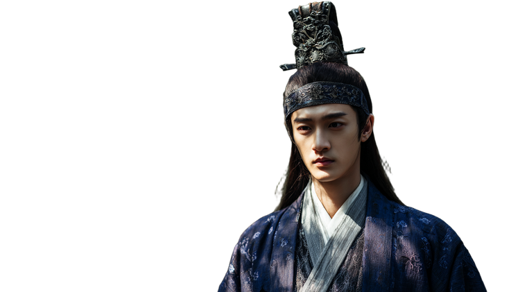 Hanfu-Clad Young Man Vinyl Car Decal Sticker – Waterproof & UV-Resistant 2.72"