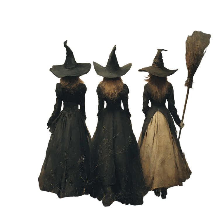 Three Witches Painting V4 Vinyl Car Decal Sticker – Waterproof & UV-Resistant 3.4133333333333336"