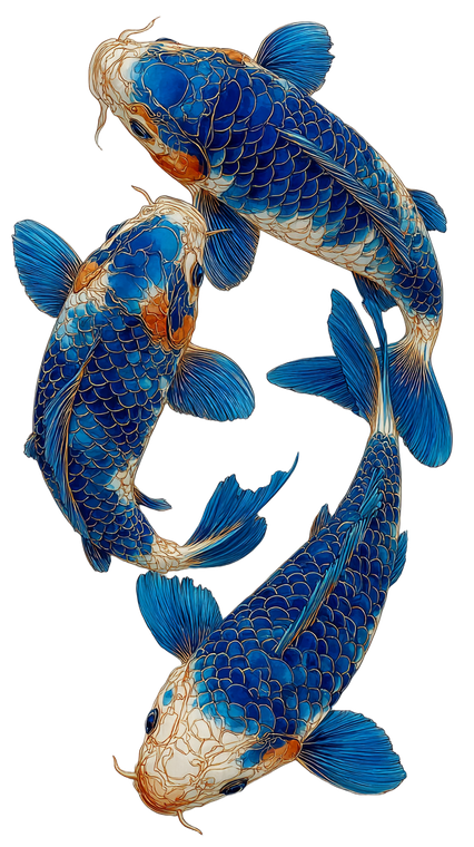 Koi Fish Drawing V5 Vinyl Car Decal Sticker – Waterproof & UV-Resistant 4.8533333333333335"