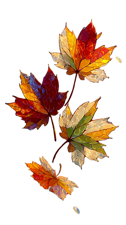 Floating Autumn Leaves V2 Vinyl Car Decal Sticker – Waterproof & UV-Resistant 9.706666666666667"