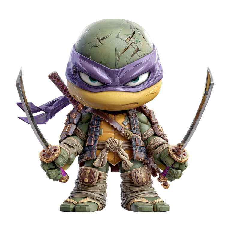 Chibi Donatello Zoro Vinyl Car Decal Sticker – Waterproof & UV-Resistant 3.4133333333333336"