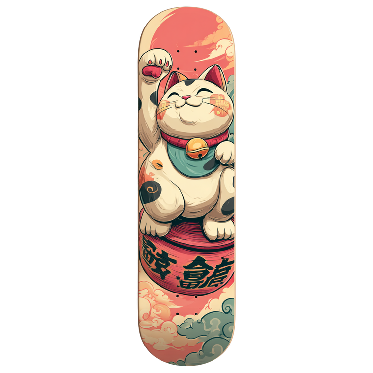 Cartoon Cat Skateboard Vinyl Car Decal Sticker – Waterproof & UV-Resistant 3.4133333333333336"