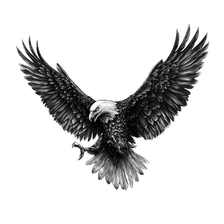 Eagle Tattoo Vinyl Car Decal Sticker – Waterproof & UV-Resistant 3.4133333333333336"