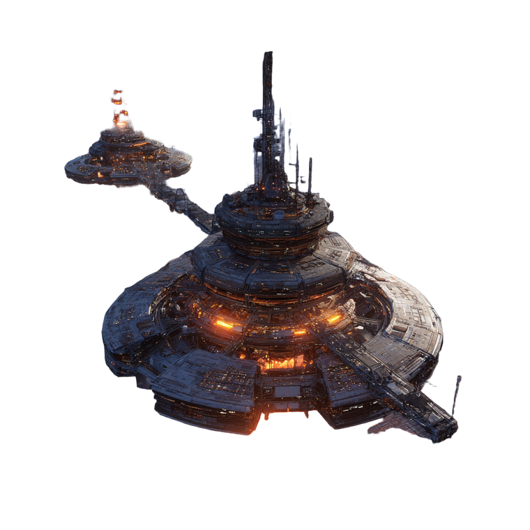 Volcanic Space Station Vinyl Car Decal Sticker – Waterproof & UV-Resistant 3.4133333333333336"