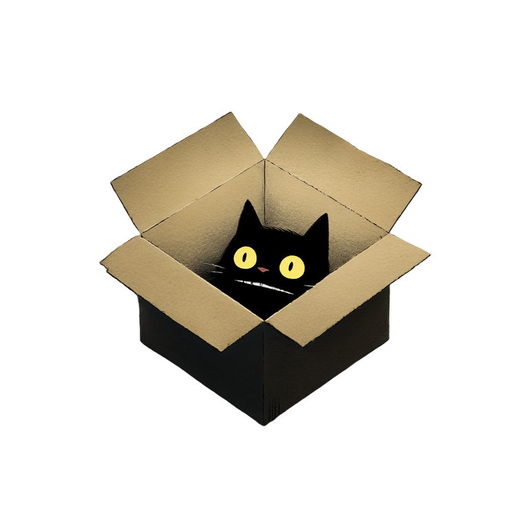 Cartoon Cat In Box Vinyl Car Decal Sticker – Waterproof & UV-Resistant 6.826666666666667"