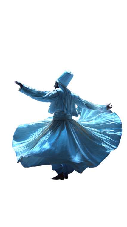 Sufi Dancer Performing Vinyl Car Decal Sticker – Waterproof & UV-Resistant 9.706666666666667"