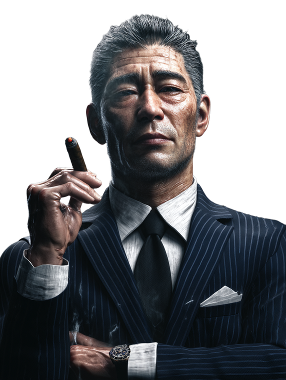 Yakuza Boss Portrait V2 Vinyl Car Decal Sticker – Waterproof & UV-Resistant 8.213333333333333"