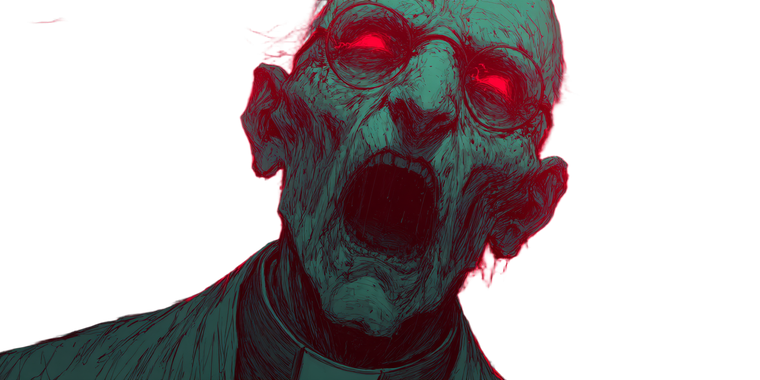 Possessed Priest Vinyl Car Decal Sticker – Waterproof & UV-Resistant 5.12"