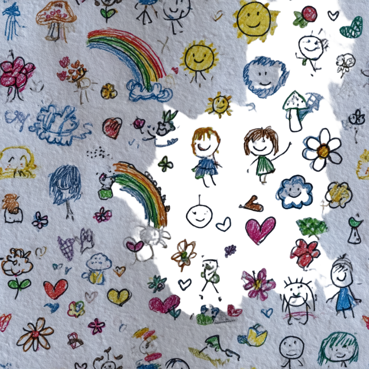 Child'S Drawing Face Vinyl Car Decal Sticker – Waterproof & UV-Resistant 3.4133333333333336"