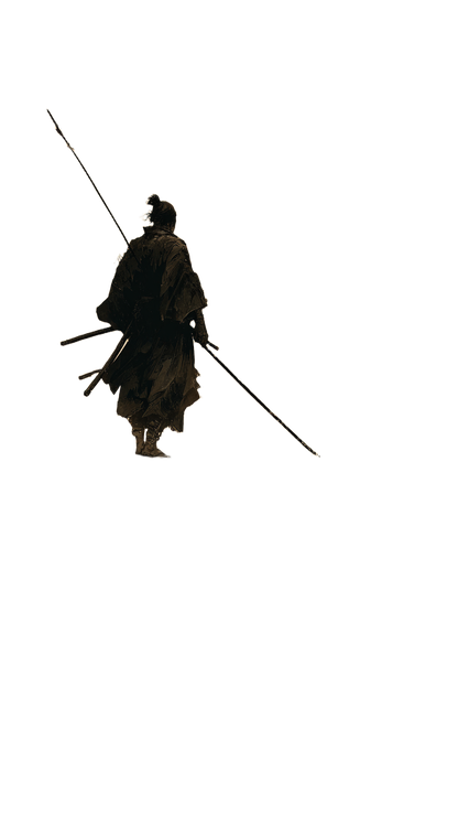 Lone Samurai Spear Vinyl Car Decal Sticker – Waterproof & UV-Resistant 4.8533333333333335"