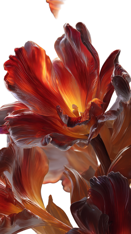 Abstract Flower Sculpture Vinyl Car Decal Sticker – Waterproof & UV-Resistant 4.8533333333333335"