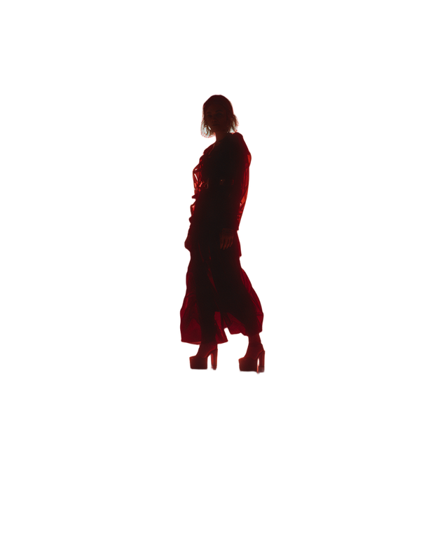 Silhouetted Fashion Model Vinyl Car Decal Sticker – Waterproof & UV-Resistant 8.0"