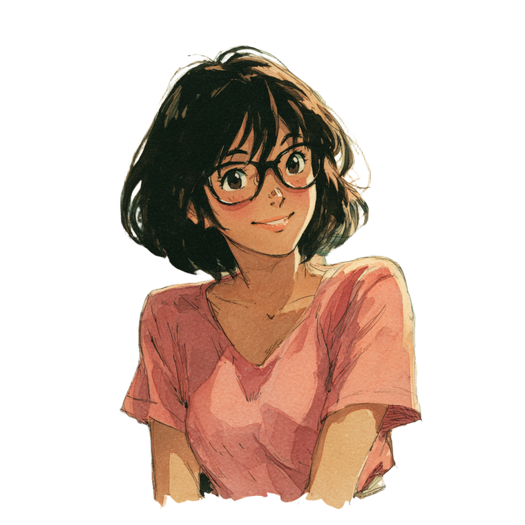Ghibli-Style Woman Portrait Vinyl Car Decal Sticker – Waterproof & UV-Resistant 3.4133333333333336"