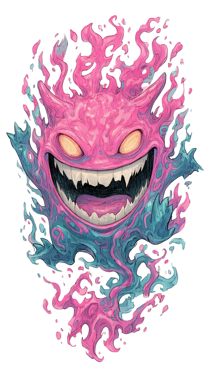 Acid Devil Monster Vinyl Car Decal Sticker – Waterproof & UV-Resistant 9.706666666666667"