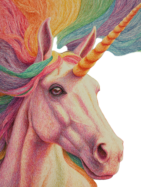 Unicorn With Rainbows Vinyl Car Decal Sticker – Waterproof & UV-Resistant 8.213333333333333"