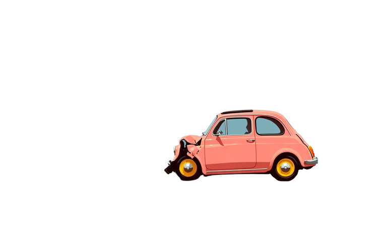 Cute Car Accident Vinyl Car Decal Sticker – Waterproof & UV-Resistant 2.8