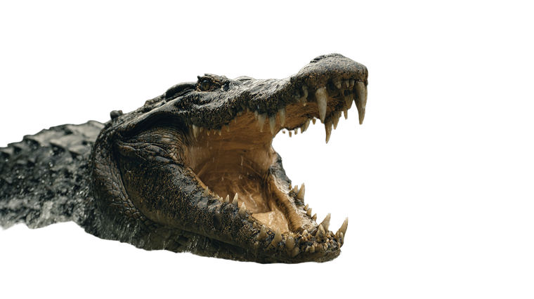 Caiman Attacks Boat Vinyl Car Decal Sticker – Waterproof & UV-Resistant 5.4
