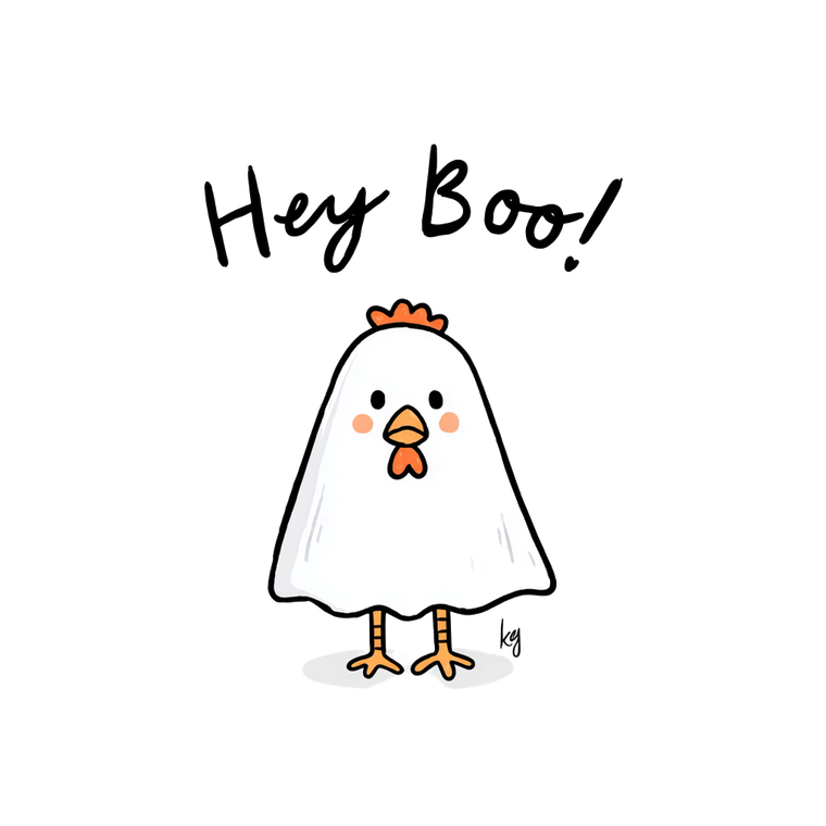 Chicken Ghost Costume Vinyl Car Decal Sticker – Waterproof & UV-Resistant 3.4133333333333336"